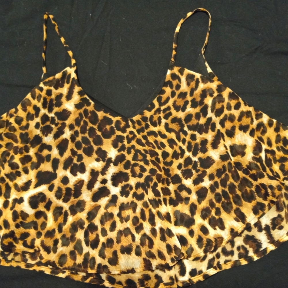 Tiger print A+Ellen crop top